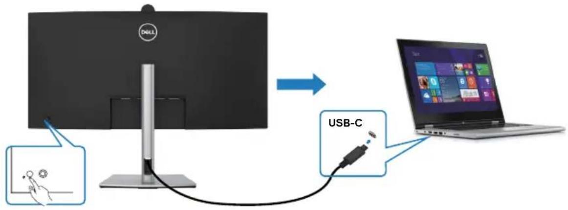 DELL P3424WEB - Réveil sur câble USB-C - 3