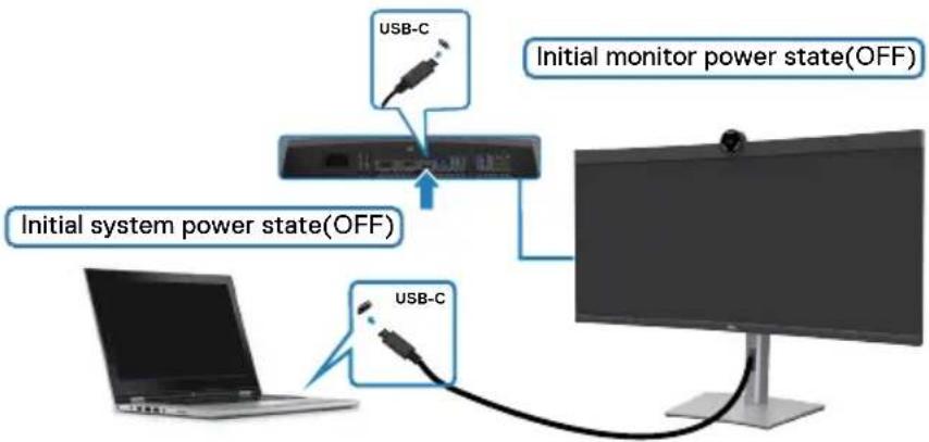 DELL P3424WEB - Connexion du moniteur avec DPBS pour la première fois - 1