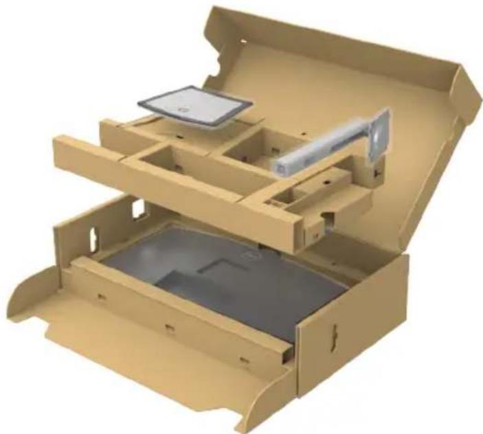 DELL P3424WEB - Pour fixer le socle du moniteur : - 1