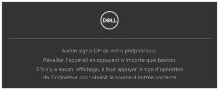 DELL P3424WEB - Messages d'alerte OSD - 4