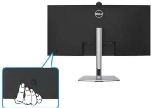 DELL P3424WEB - Mettre le moniteur sous tension - 1