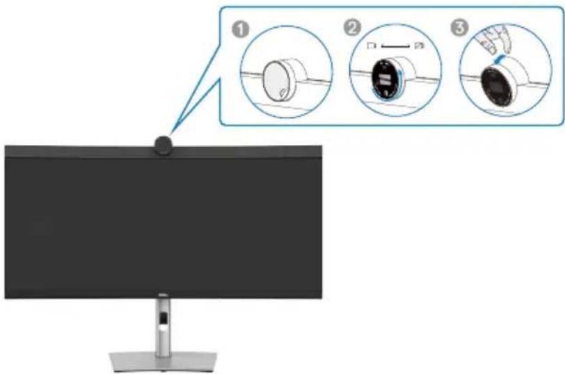 DELL P3424WEB - Utilisation de la webcam du moniteur - 1