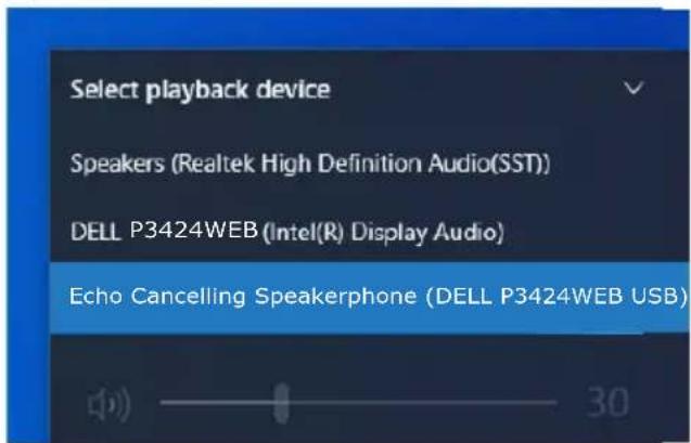 DELL P3424WEB - Configuration du haut-parleur du moniteur comme réglage par défaut du système d'exploitation - 2
