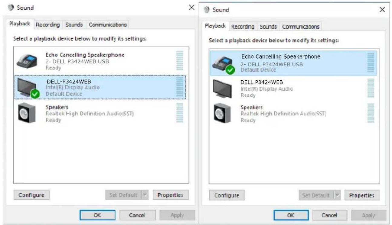 DELL P3424WEB - Cas d'utilisation du haut-parleur et du microphone du moniteur - 2