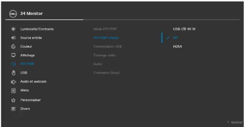 DELL P3424WEB - sous-menus - 3
