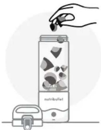 NUTRIBULLET Portable - Nešiojamojo trintuvo „nutribullet®“ naudojimas - 2