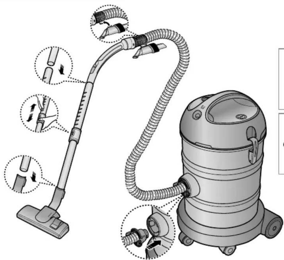 SAMSUNG SW7535 - ASSEMBLING THE CLEANER - 1