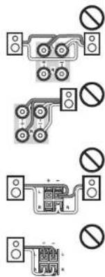ONKYO HT-R592 - Précautions concernant le branchement des enceintes - 2
