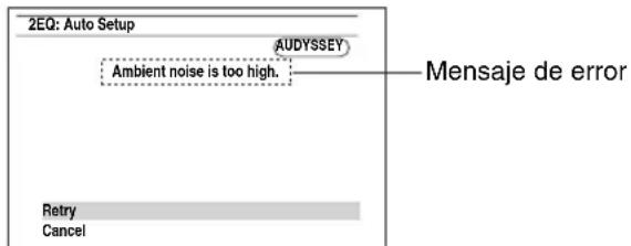 ONKYO HT-S7409 - Mensajes de error - 1