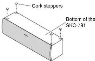 ONKYO HT-R791 - Using the Cork Stoppers for a More Stable Platform - 1