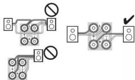 ONKYO HT-RC440 - Précautions concernant le branchement des enceintes - 2