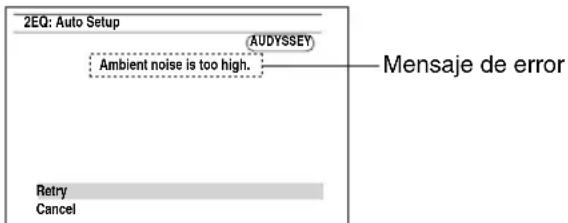 ONKYO HT-RC360 - Mensajes de error - 1