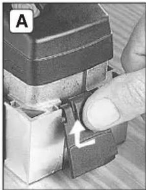 METABO LF 850 S - Opening the protective flaps: - 1