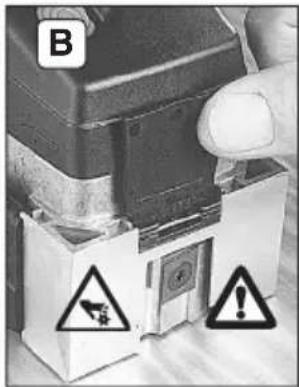 METABO LF 850 S - Opening the protective flaps: - 2