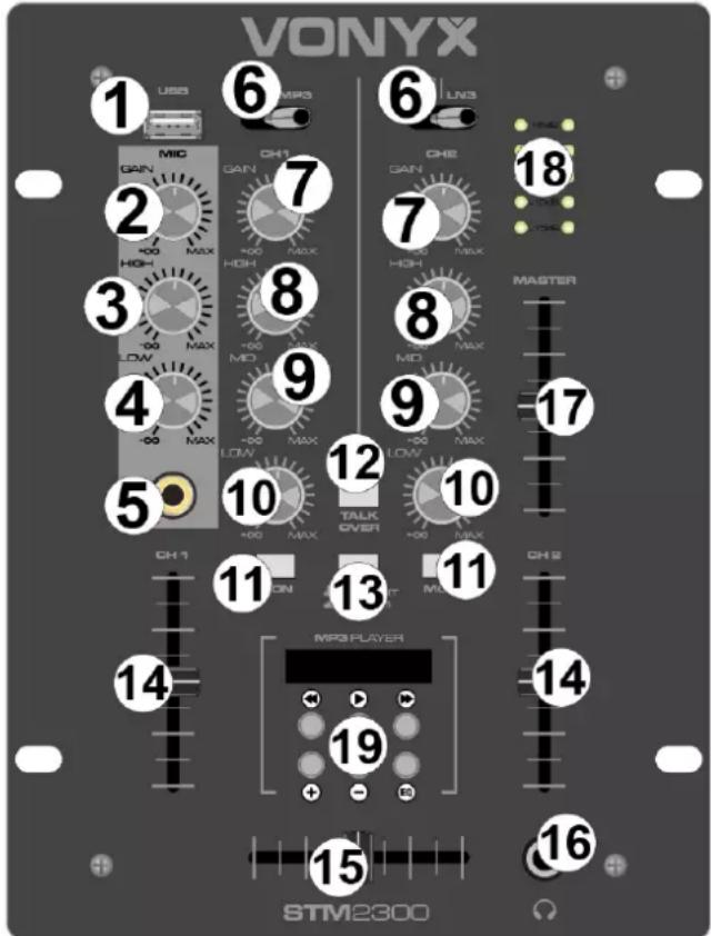 Vonyx STM-2300 - REPRODUCTOR DE MP3 - 1
