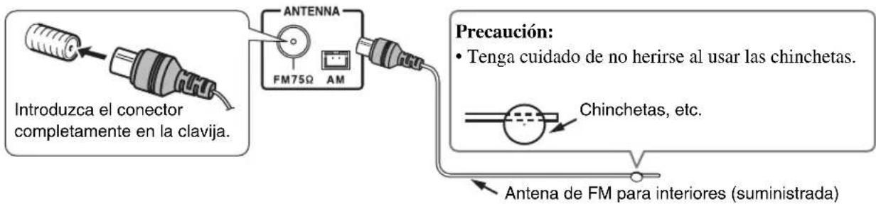 ONKYO CS-355 - Conexión de la antena de FM para interiores - 1