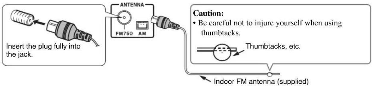 ONKYO CS-355 - Connecting the Indoor FM Antenna - 1