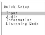 ONKYO HT-R593 - Utilisation du menu de réglage rapide - 1
