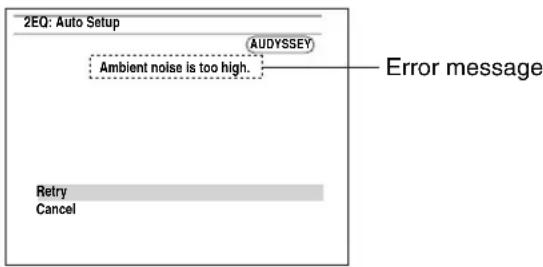 ONKYO HT-S9400THX - Error Messages - 1