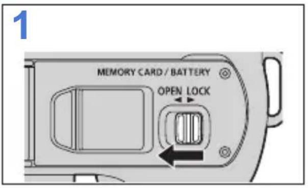 1 MEMORY CARD / BATTERY OPEN LOCK