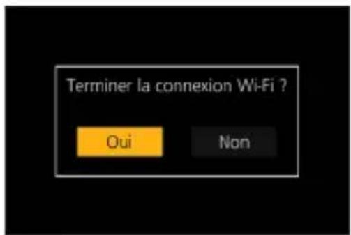 Terminer la connexion Wi-Fi ? Oui Non