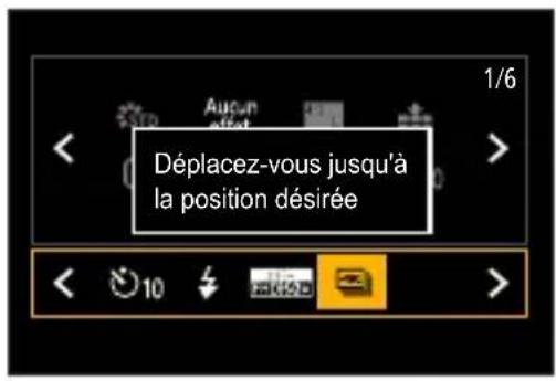 Déplacez-vous jusqu'à la position désirée