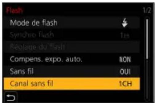Flash Mode de flash Synchro Flash 1ns Réclade du flash Compens. expo. auto. NON Sans fil OUI Canal sans fil 1CH