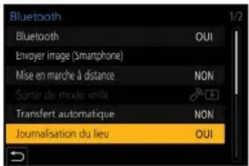 Bluetooth Bluetooth OUI Envoyer image (Smartphone) Mise en marche à distance NON Sortie du mode veille. Transfert automatique NON Journalisation du lieu OUI