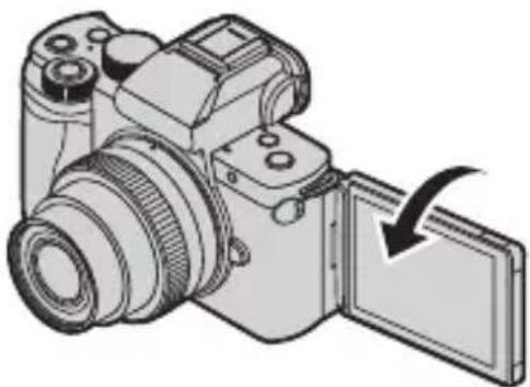 PANASONIC Lumix DC-G100D - Faites pivoter l'écran comme illustré sur la figure. - 1