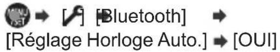 [ ] [Bluetooth] [Réglage Horloge Auto.] → [OUI]