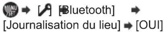 MENU [Bluetooth] [Journalisation du lieu] → [OUI]