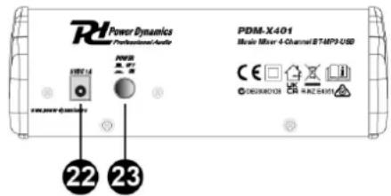 Power Dynamics PDM-X401 - POWER ON/OFF - 1