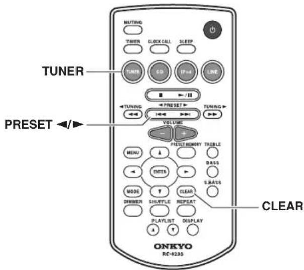 ONKYO CS-345 - Selecting Preset Stations - 1