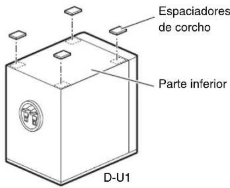 ONKYO CS-345 - Utilización de los espaciadores de corcho incluidos para los altavoces (CS-345 solamente) - 1
