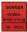 Gossen MAVOMASTER – MAVOPROBE - Certificats d'étalonnage d'usine - 1