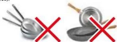 FALMEC Induction Hob 90 cm - Saucepans not suitable for induction hobs: - 1