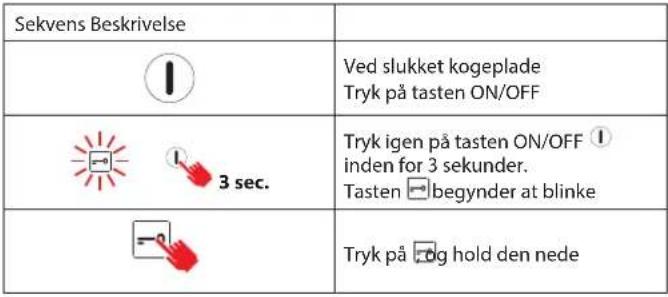 FALMEC Induction Hob 88 cm - PROCEDURE TIL SKIFT AF EFFEKT - 1