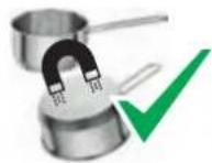 FALMEC Induction Hob 88 cm - Saucepans suitable for induction hobs: - 1