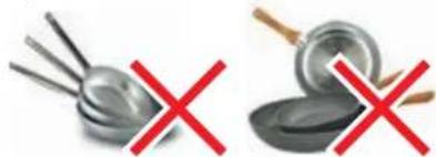 FALMEC Induction Hob 88 cm - Saucepans not suitable for induction hobs: - 1