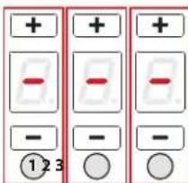 + + - - - ① 2 3 + + - - - - -