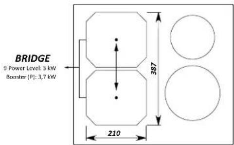 FALMEC Induction Hob 78 cm - PRODUCT DATA SHEET INDUCTION HOB 58 - 2