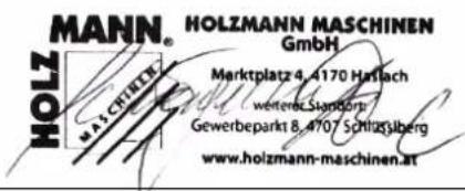 Holzmann PJ 100A - EU-KONFORMITÄTSERKLÄRUNG/CE-CERTIFICATE OF CONFORMITY - 1