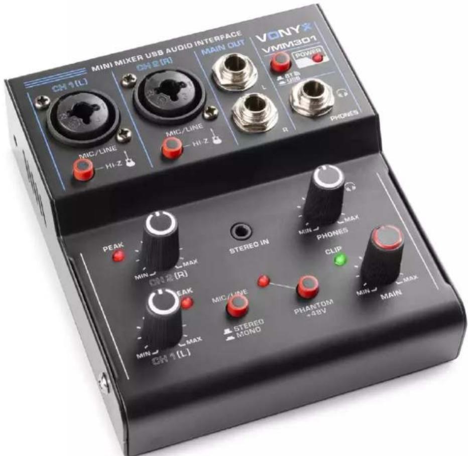 Vonyx VMM301 - VMM301 Mixer 3CH/EQ/BT - 1