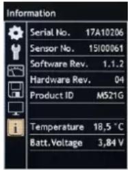 Gossen MAVOSPEC BASE - MENU - Informations - 1