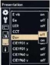 Gossen MAVOSPEC BASE - Navigation - réglage - 7