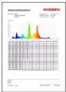 Gossen MAVOSPEC BASE - Consignation des valeurs de mesure - 2