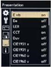 Gossen MAVOSPEC BASE - Navigation - réglage - 5