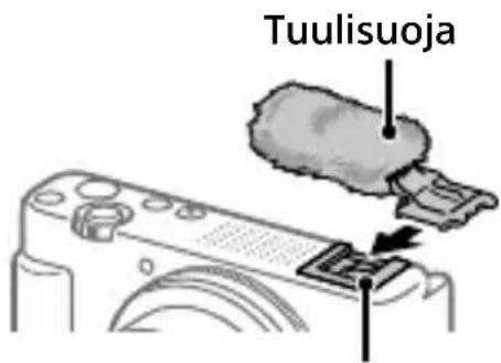 SONY ZV-1 II - Tuulisuojan (mukana) käyttäminen - 1