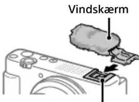 SONY ZV-1 II - Brug af vindskærmen (medfølger) - 1