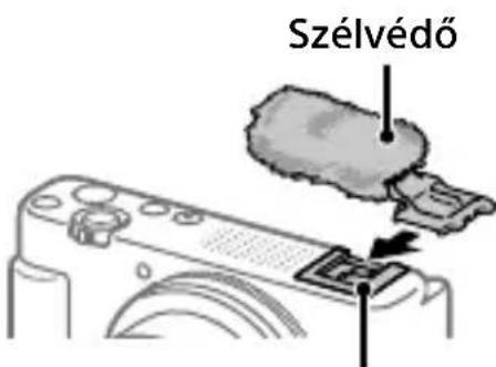 SONY ZV-1 II - A (mellékelt) szélvédő használata - 1